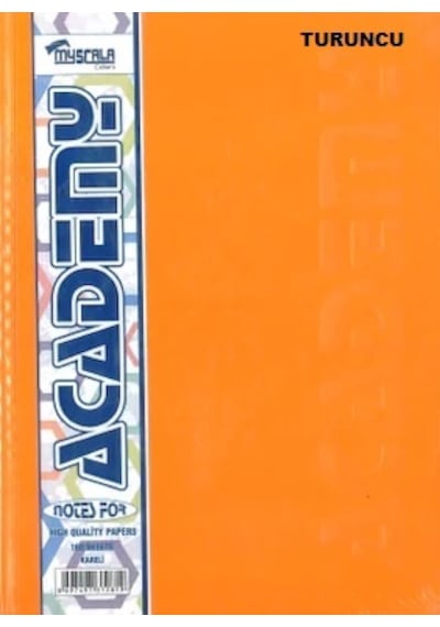 Özkan Defter 160 Yaprak Ciltli 20x28 Sert Kapak Kareli Turuncu