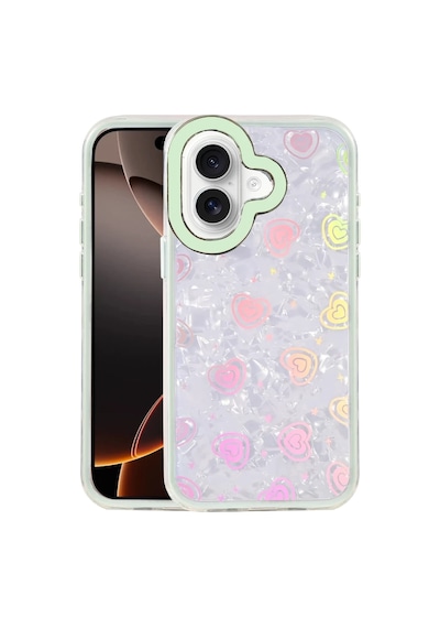 Apple iPhone Uyumlu  16 Uyumlu Lumi Desenli Kapak - Yeşil