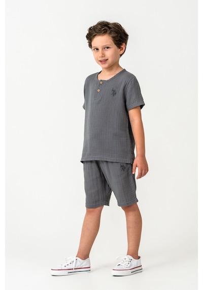 U.s. Polo Assn. Erkek Çocuk Gri Bermuda Takım 5274-49840 Gri