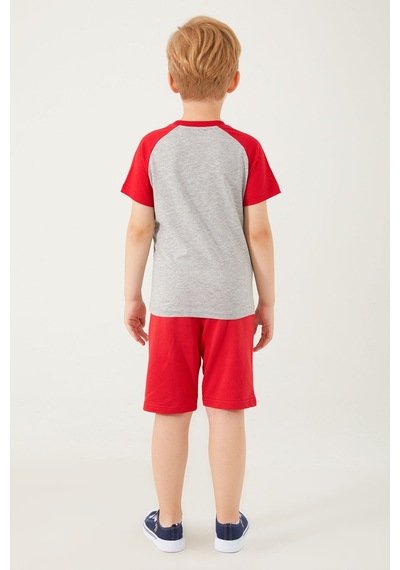 U.S. Polo Assn. Silky Natural Gri Erkek Çocuk Bermuda Takım Gri