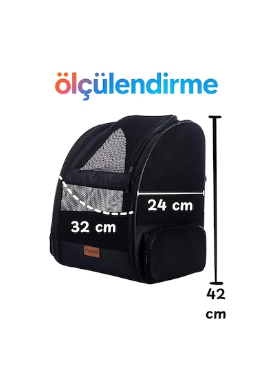 Pugalo Airmove Premium Kedi Köpek Taşıma Çantası, Silinebilir, Yırtılmaz Fileli, Bükülmez Gövde, Sırt Çantas
