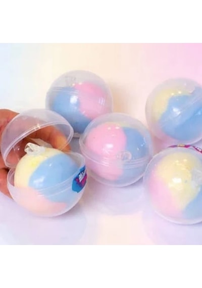 Squishy Wax Breaking Stress Topu Cotton Candy Slime Oyuncak Sıkılabilir Antistres Kapsül Çok  Renkli