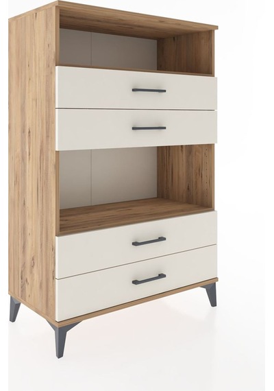 Hyperion Dolap 2 Raflı 4 Çekmeceli 88x44x134 Çam-aytaşı Atlas Çam
