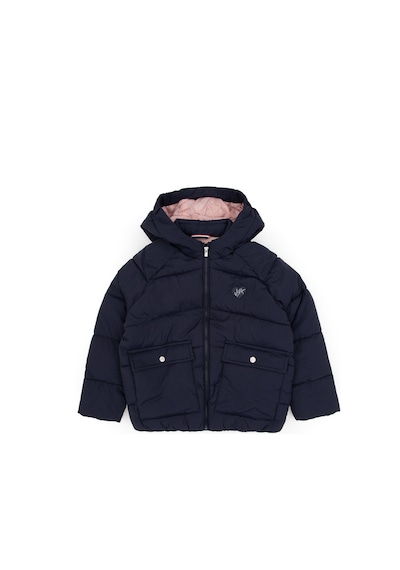 U.S. Polo Assn. Kız Çocuk Lacivert Kapüşonlu Mont 50313057-VR033