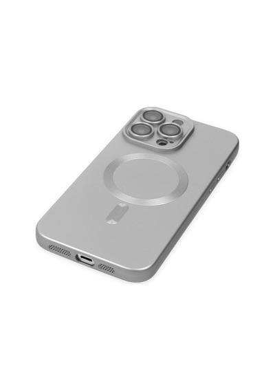 Apple iPhone Uyumlu  14 Pro Kılıf Moshi Lens Magneticsafe Silikon -  Gümüş