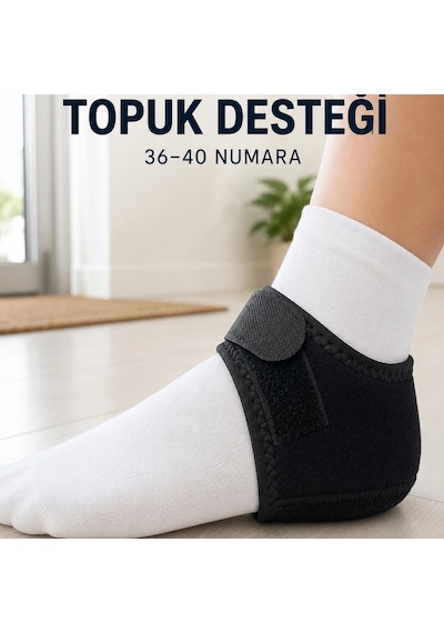 Topuk Koruyucu Destek Çorabı S Beden 36-40 Numara Cırtlı Esnek Tasarım