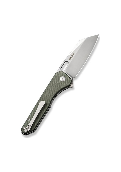 Civivi Nugz Flipper & Thumb Hole Knife Green Micarta Handle Kamp Çakı Yeşil