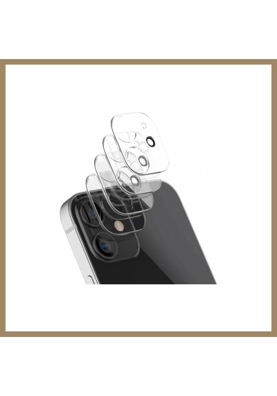 Bezos İphone 12 Uyumlu Kamera Lens Koruma Cam 22 Çok Renkli