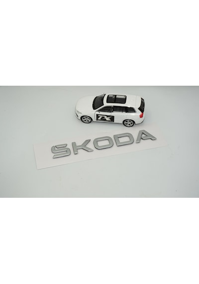 Dk Tuning Enyaq Elroq Ön Kaput Gri Yazı Logo Arma Skoda İle Uyumlu Ön Arma