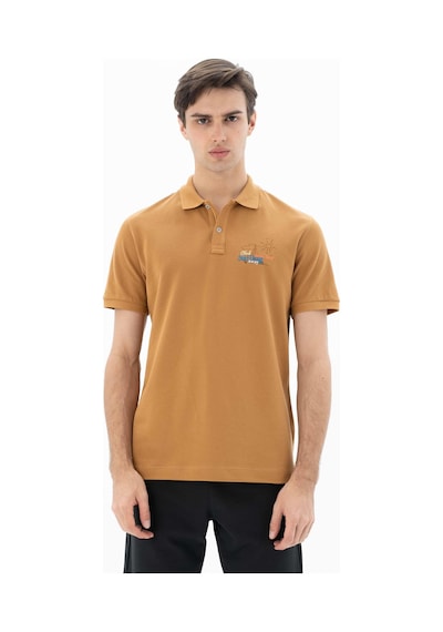 AR-MA Arma Erkek Regular Fit Polo Yaka Tişört Y25374351901 Kahverengi