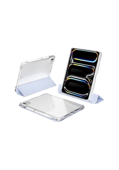 Apple Uyumlu iPad, Pro 11 2025 M5 Çip Airbagli Manyetik Ayrılabilen Fuchsia Sliding Tablet Kılıfı Kapaklı Kılıf