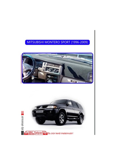 Mıtsubıshı Montero Sport 1996-2009torpido Koruma Halısı Mavi Kenar