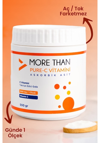 Pure C Vitamini Ascorbic Acid 500 Gr