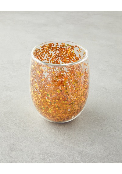 English Home Shimmer Borosilikat Double Wall Bardak 400 Ml Gold Gold