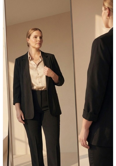 Hanezza Yeni Sarap Rengi Kadın Blazer Ceket Büyük Beden Takım Elbise Uyumlu Siyah - 5553107 Siyah Hanezza Yeni Sarap Rengi Kadın Blazer Ceket Büyük Beden Takım Elbise Uyumlu Siyah - 5553107 Siyah