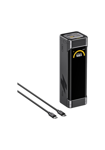 Aohi Black Warrior 25.200 Mah 170w Powerbank, Youth 3 Portlu 140w Şarj Adaptörü Seti Siyah