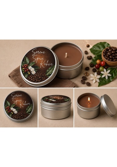Kahve Kokulu Teneke Kutu Mum 110 Gr 10'li Paket