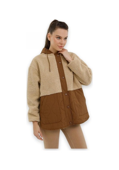 Lumberjack Ct2008 Hannah Teddy Jacket Camel Kadın Ceket Camel