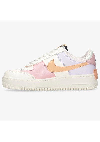 Nike Air Force 1 Shadow Phantom Yürüyüş Ayakkabısı Beyaz Pembe Swoosh Krem