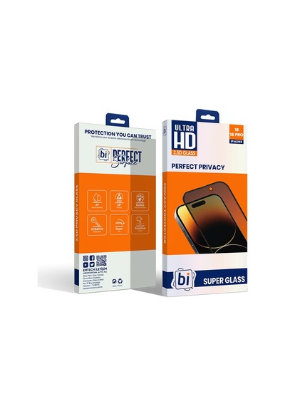 Bi 2,5d Prıvacy Super Glass Apple Uyumlu iPhone 18/18 Pro Ekran Koruyucu