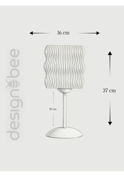 Designobee Ritim Plus - Modern Masa Ve Gece Lambası - Metal Ayaklı Lamba - Ambiyans Lambası, Dekoratif Abajur Çok Renkli