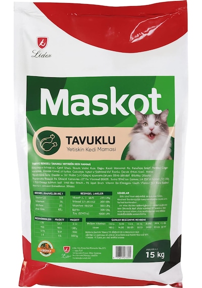 Maskot Tavuk Etli Kedi Maması 15 Kg
