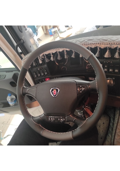 Scania Siyah Gri Direksiyon Kılıfı