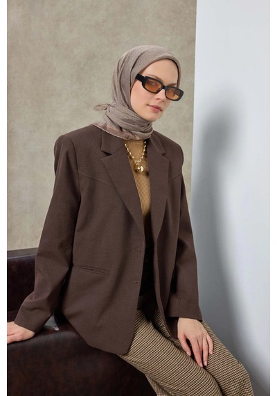 Silk Home Labirent Desen Lyocell Monare Eşarp - 6425 Vizon