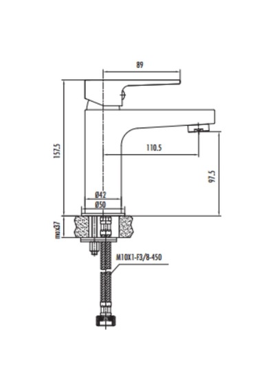 Creavit Sr1500 Sharp Lavabo Armatürü