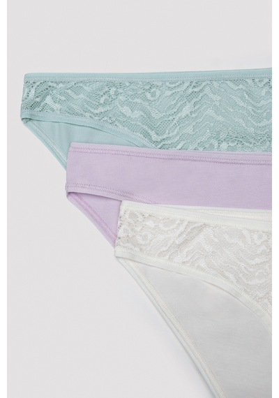 Penti Whisper Lacy Detailed Çok Renkli 3lü Slip Külot Çok Renkli Penti Whisper Lacy Detailed Çok Renkli 3lü Slip Külot Çok Renkli