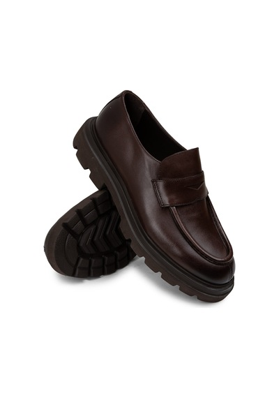 Deery Hakiki Deri Kahverengi Erkek Loafer Ayakkabı - 01980mkhve01 Kahverengi