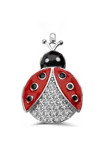 Nur Silver Uğur Böceği Gümüş Charm Nur-bl12474