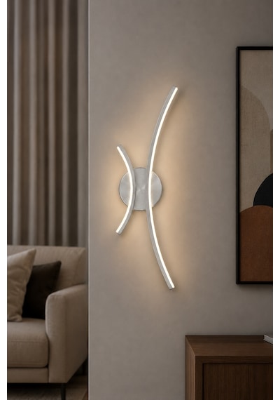 Yumi Modern Led Duvar Apliği Günışığı Gri