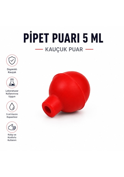 Pipet Puarı 5 Ml - Kauçuk Puar