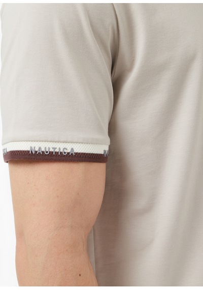 Nautica Erkek Bej Regular Fit T-shirtdüzv65363t