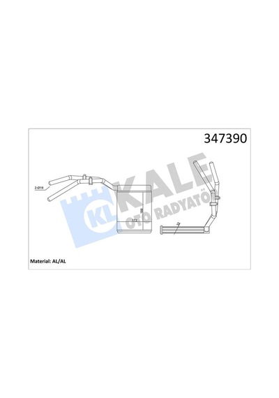 Kalorifer Radyatörü Kale 347390 Ford C-max 2007+