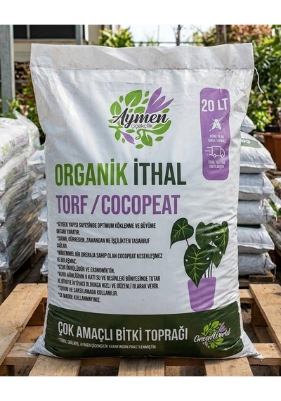 Ayrex Aymen Çiçekçilik 20 Litre Ithal Torf Cocopeat Ponza Özel Karışım Saksı Harcı Çiçek Ve Bitki Toprağı - Diğer