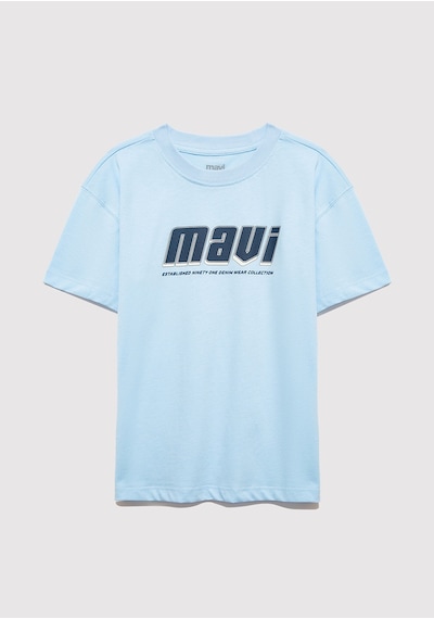 Mavi - Mavi Baskılı Mavi Tişört 6610412-70817 Mavi
