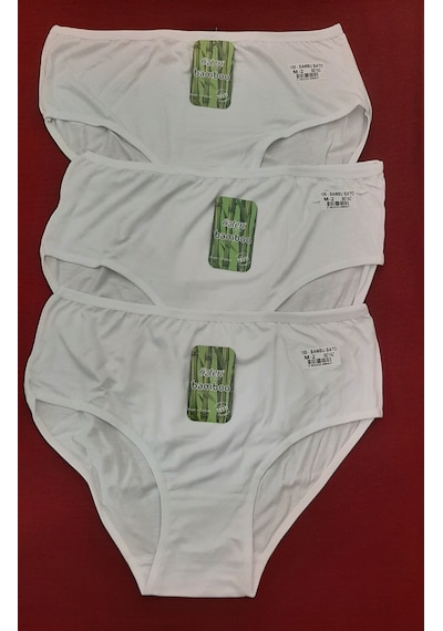 Özten Kadın Bamboo Bato Külot Paket Içeriği 3 Adet Beyaz