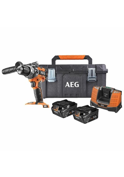 Aeg Bsb18c2bl-502tb Akülü Kömürsüz Darbeli Matkap 65nm 2x5.0ah 4935498181