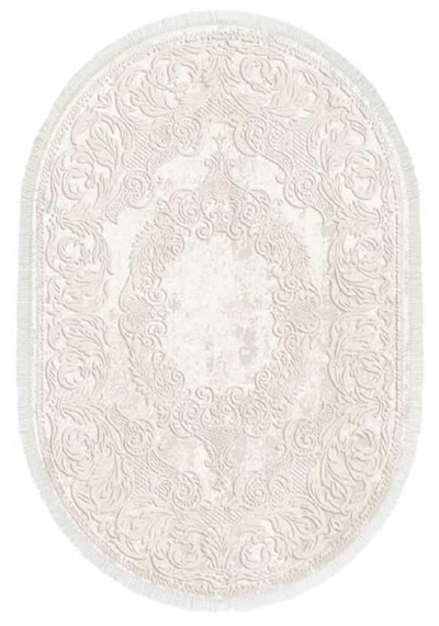 İpek Oval Halı Sardes Koleksiyonu 6101 Krem-68562 Krem
