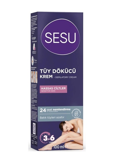 Sesu Tüy Dökücü Krem Hassas Ciltler 100 Ml Sku: Smg8690010433787