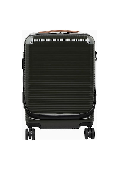 Fpm Milano Fpm Milano Bank Light Spinner 53 Ön Cepli, Deri Detaylı Tasarım Kabin Boy Valiz Gri Bavul & Valiz