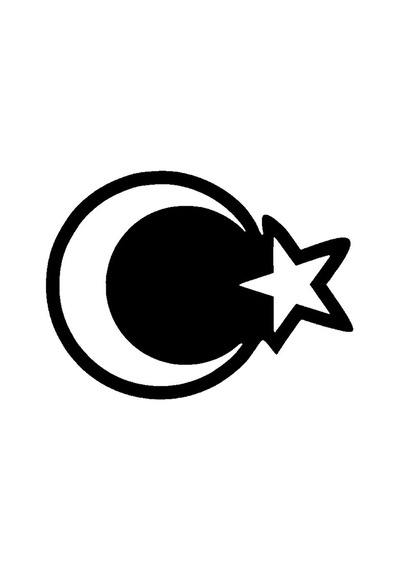 Ay Yıldız Motosiklet Siperlik Sticker 10 X 10 Cm