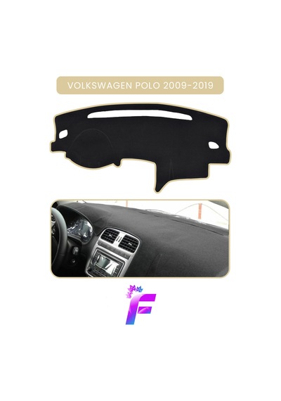 Volkswagen Polo 2009-2019 Araca Özel Torpido Örtüsü Ön Göğüs Kılıfı Tam Koruma Tam Uyum C43