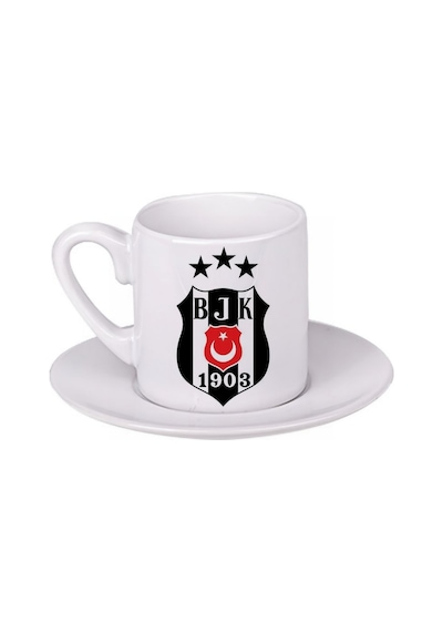 Beşiktaş Türk Kahvesi Fincanı Beyaz