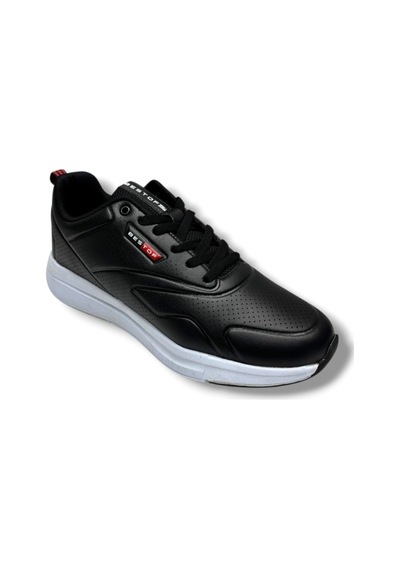 Best Of 129-26 Cilt Deri Anatomik Erkek Sneaker Siyah Beyaz Siyah