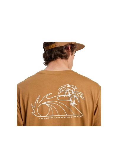 Quiksilver Bliss Point Erkek Kahverengi Tişört