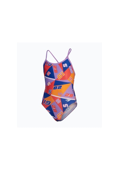 Speedo Kız Çocuk Yüzücü Mayosu Alov Dıgı Vbk 1pc Jf Red Blue 8-1284616619 Yzm Çok Renkli