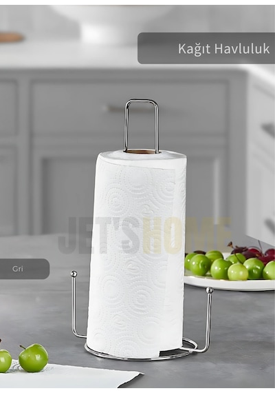 Jet's Home Kağıt Havluluk Paslanmaz Peçetelik Çelik Banyo Havluluk Düzenleyici Gri Gri